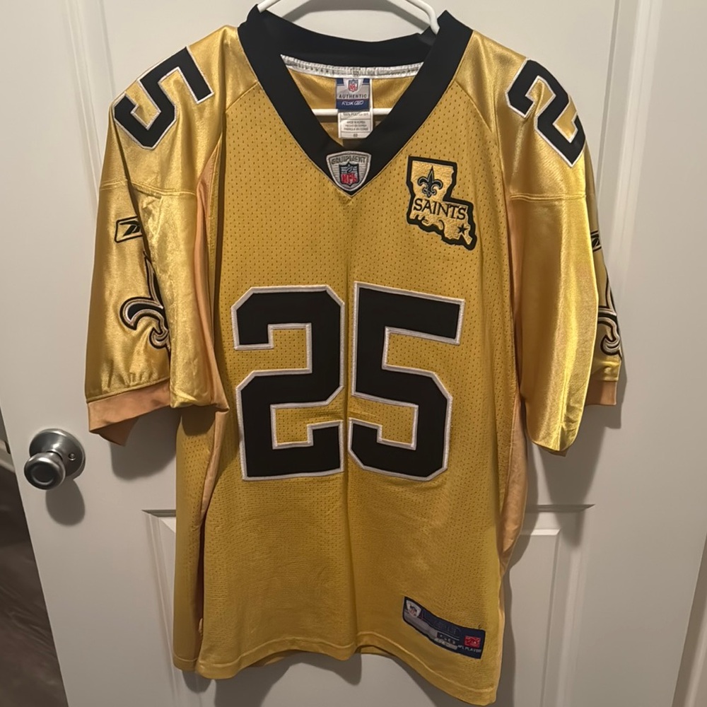 Authentic Reebok Reggie Bush Saints Gold Jersey size XL